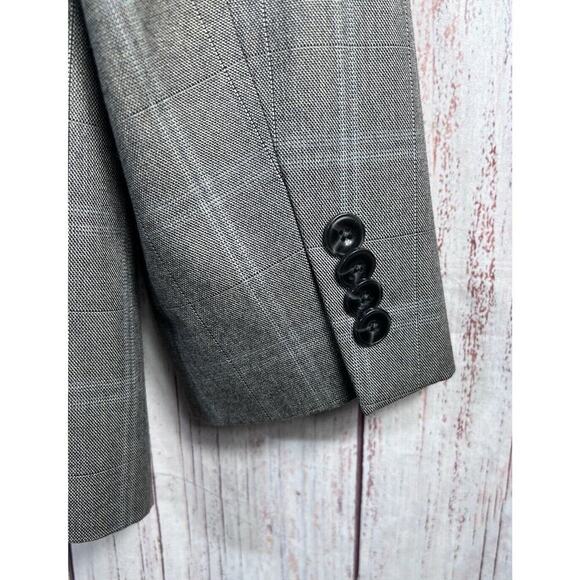 MICHAEL KORS Mens Gray Black Super Soft Blazer Sport Coat Suit Jacket Size 40S - Picture 5 of 12